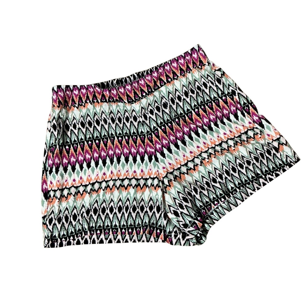 Wildfox Boho Geometric Ikat Print Shorts Womens M Multi Color Rayon Festival